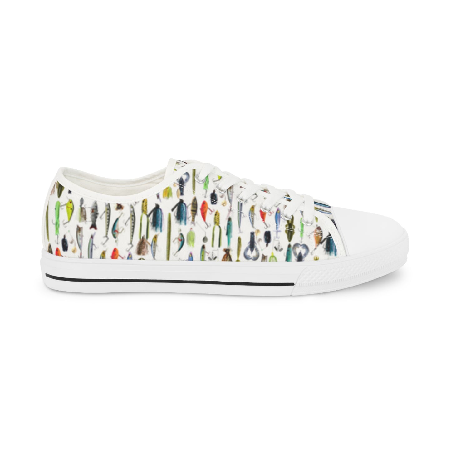 Fishing Lures Low Top Sneakers – Bass Angler Edition