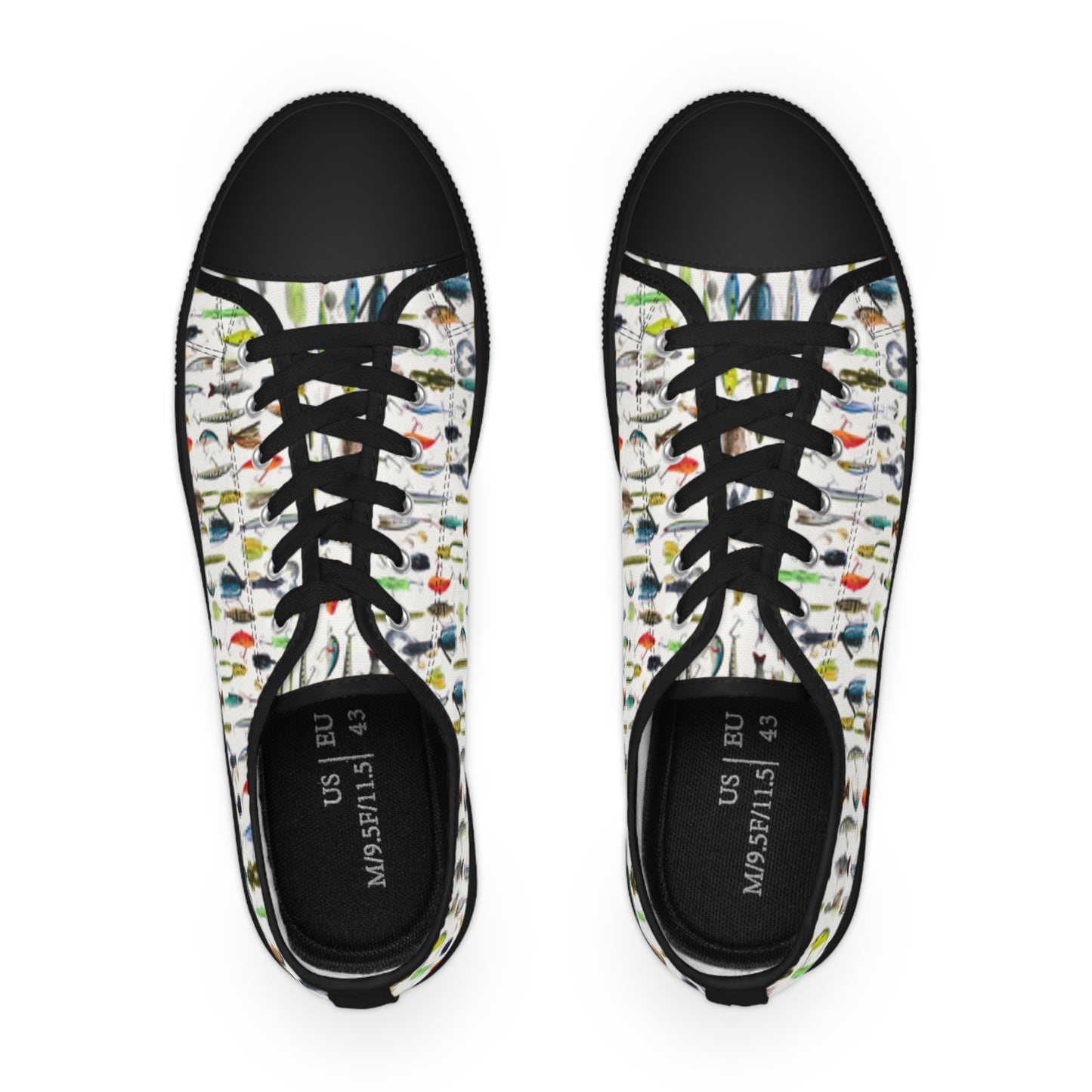 Fishing Lures Low Top Sneakers – Bass Angler Edition