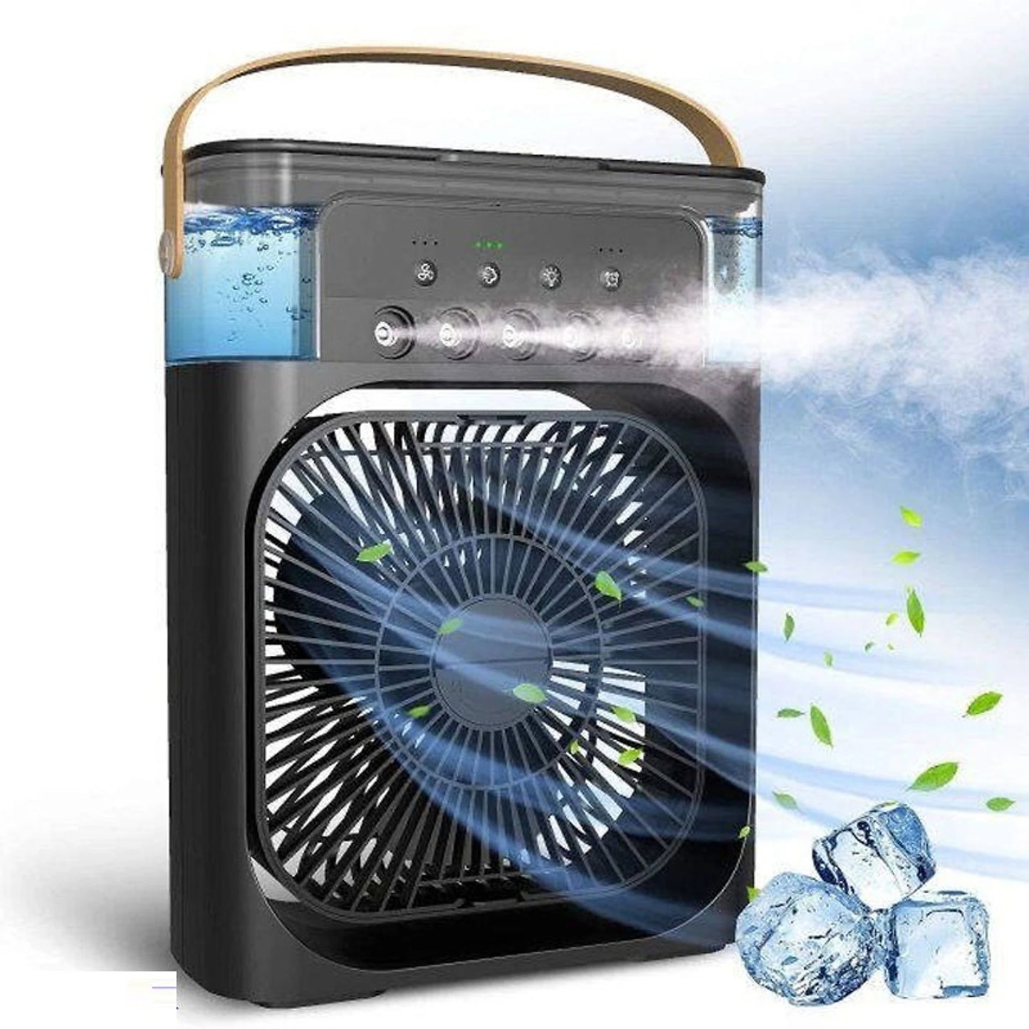 3-in-1 Portable Mini Air Cooler & Humidifier with LED Night Light