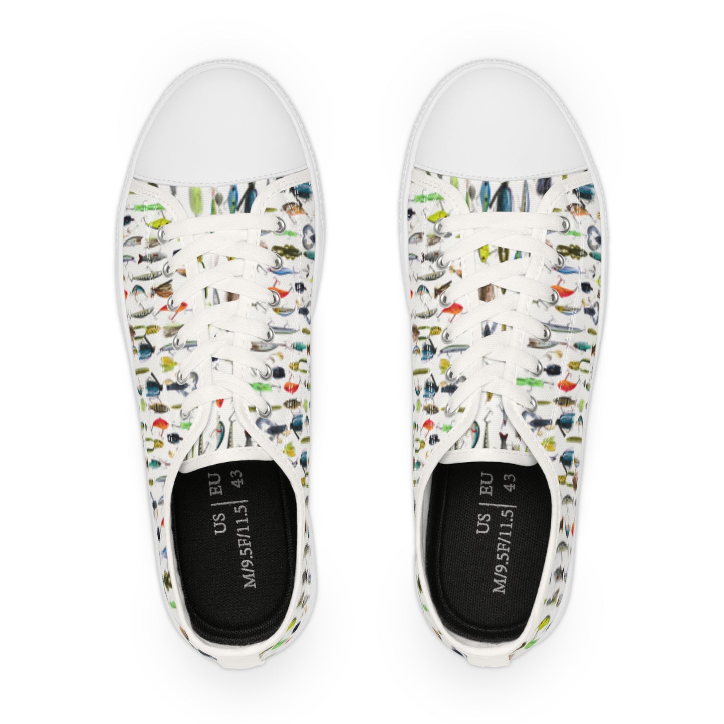 Fishing Lures Low Top Sneakers – Bass Angler Edition
