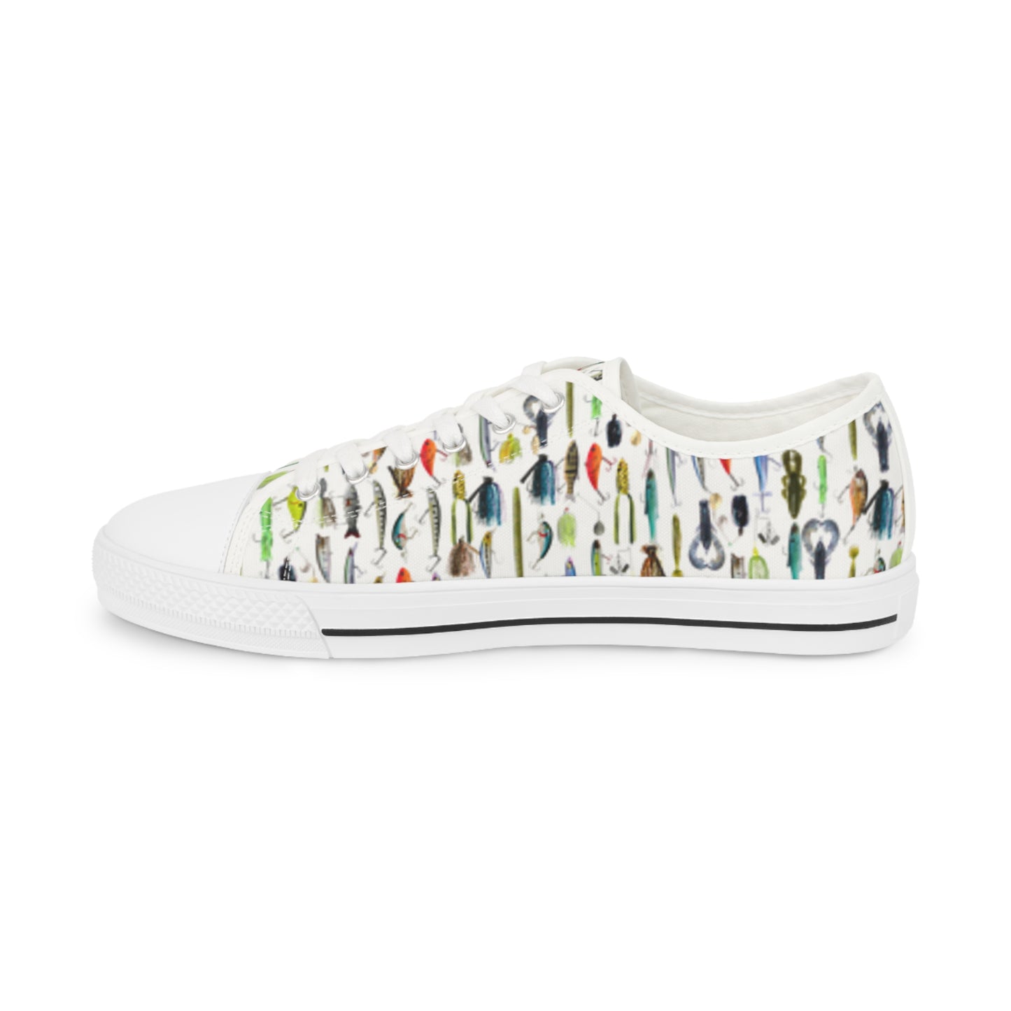 Fishing Lures Low Top Sneakers – Bass Angler Edition