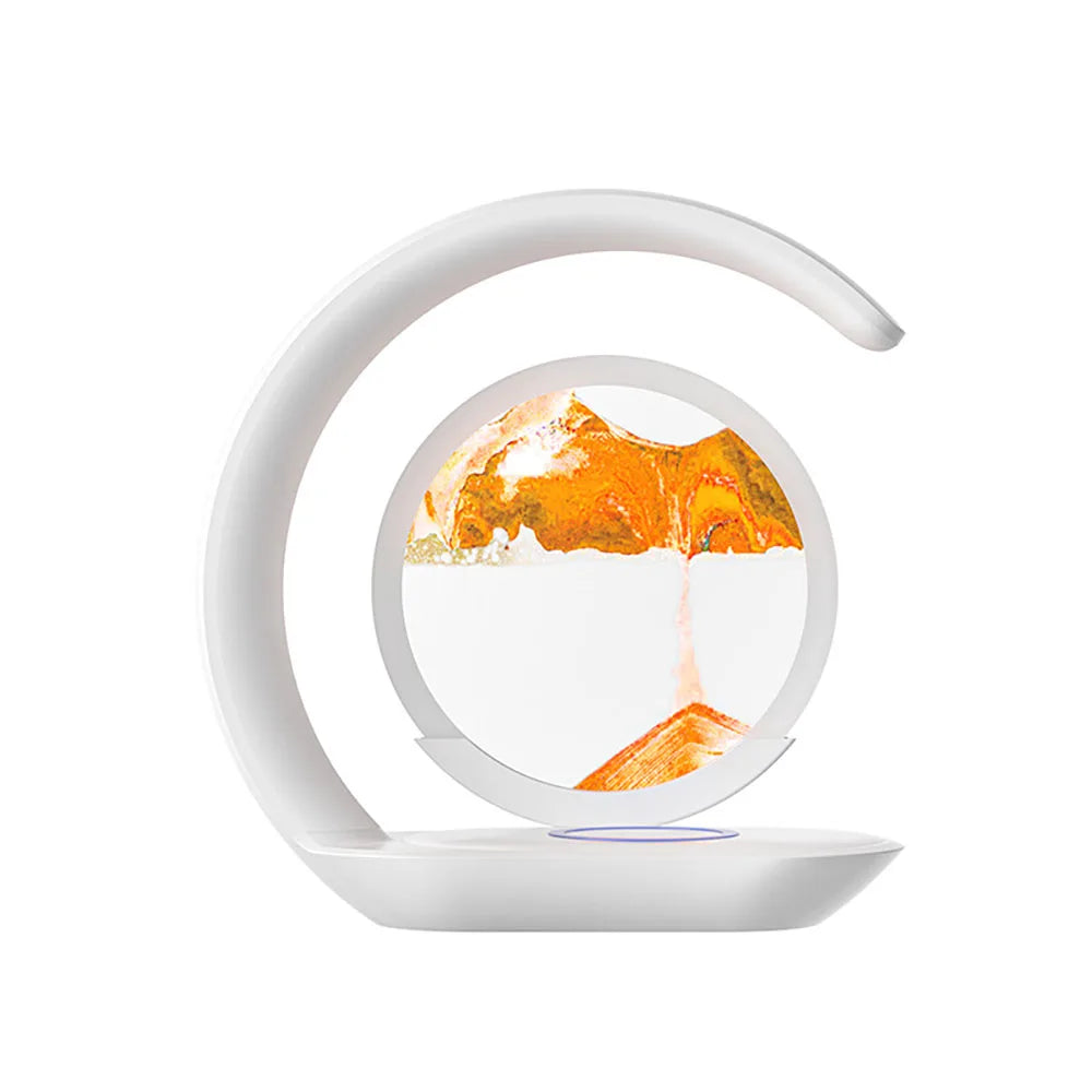 3D Quicksand Table Lamp with Wireless Charging