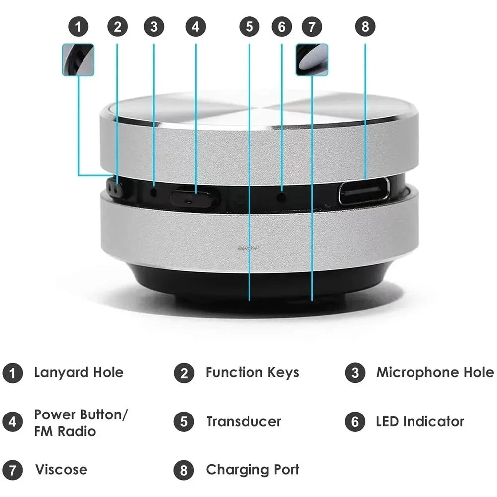 Mini Bone Conduction TWS Bluetooth Speaker – Stereo & FM Radio