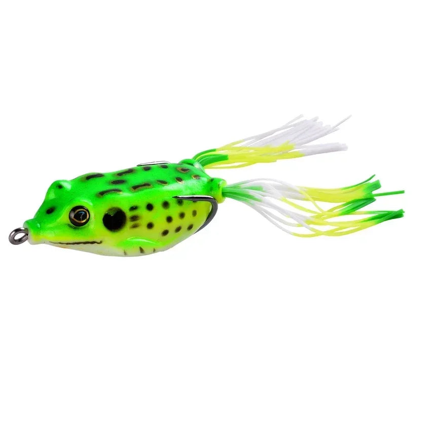 Frog Shape Soft Lure with Hooks – 6g/8g/13g/15g Topwater Bait 3D Eyes