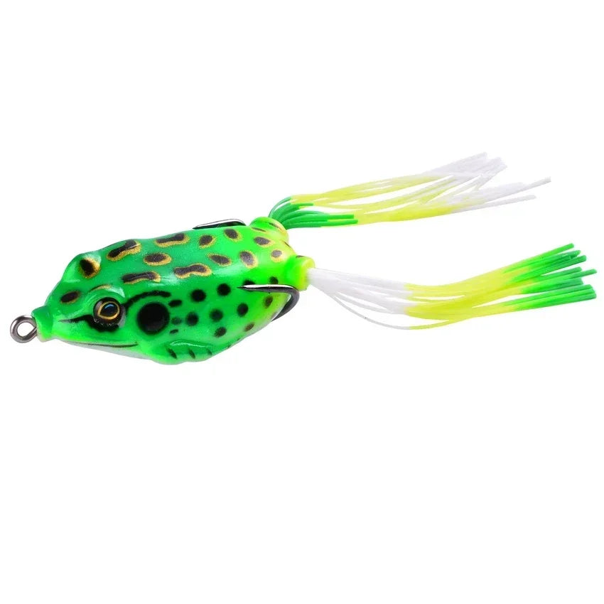 Frog Shape Soft Lure with Hooks – 6g/8g/13g/15g Topwater Bait 3D Eyes