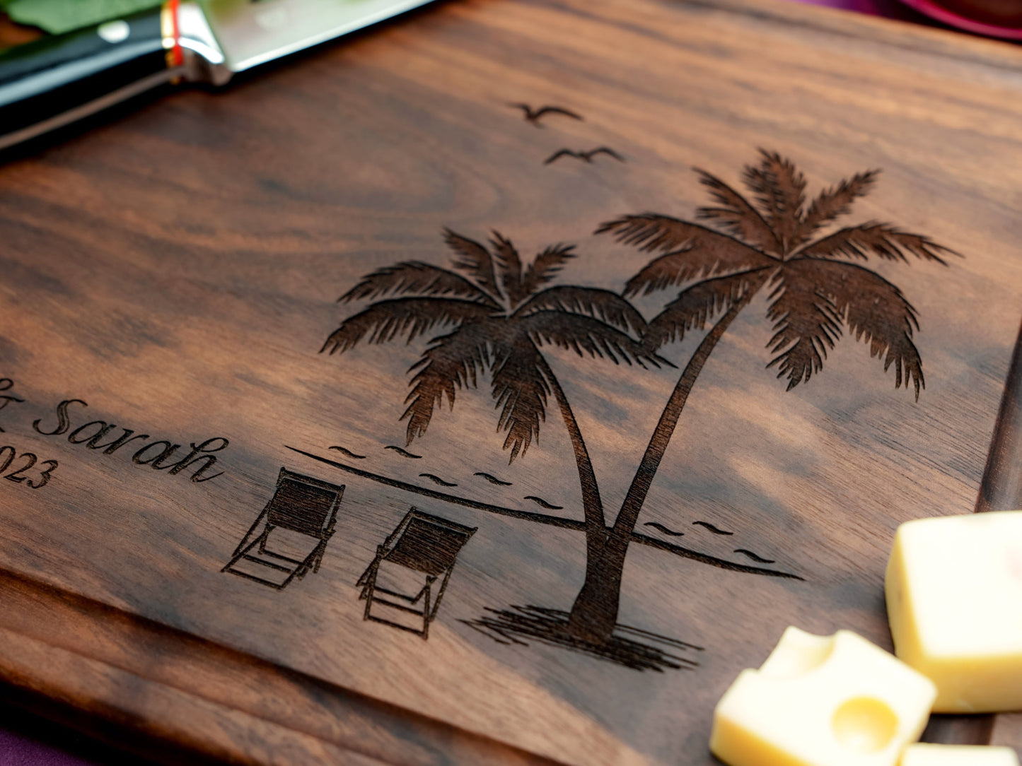 Tropical Beach Paradise with Palm Trees