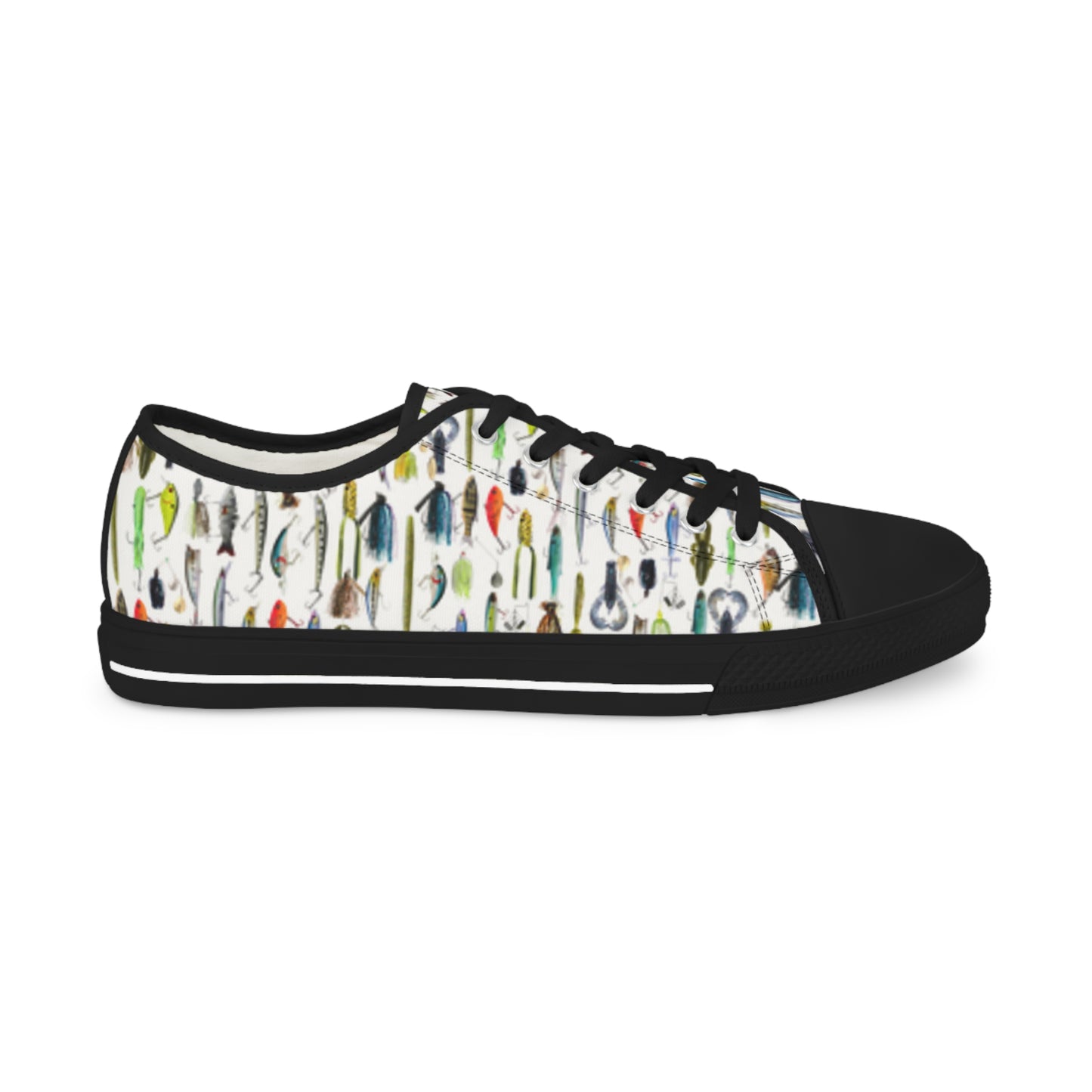 Fishing Lures Low Top Sneakers – Bass Angler Edition