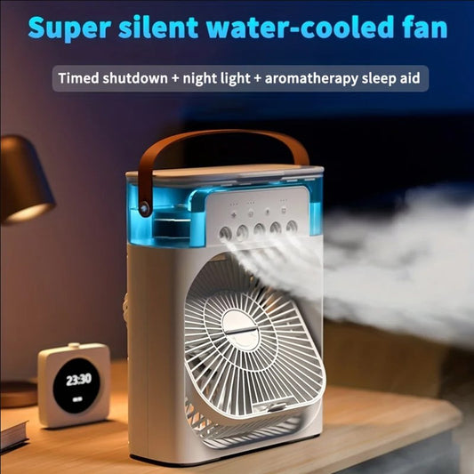 3-in-1 Portable Mini Air Cooler & Humidifier with LED Night Light