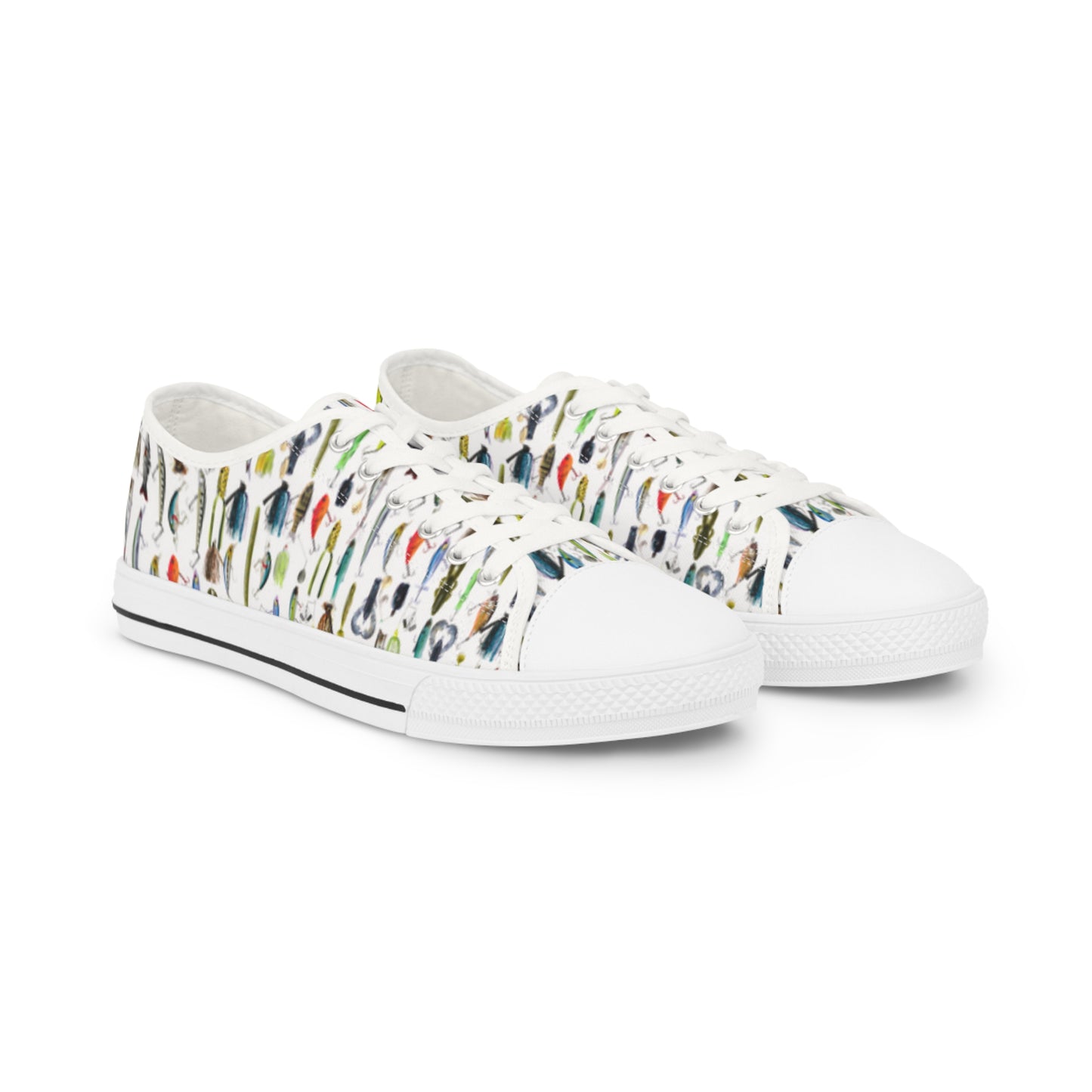 Fishing Lures Low Top Sneakers – Bass Angler Edition