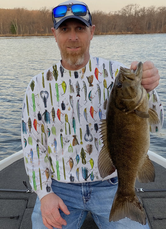 Bass Fishing Adventures Men's Crewneck Sweatshirt
