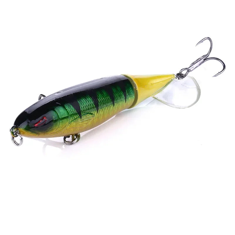 Topwater Spinner Popper Lure – 10cm/14cm Hard Bait with Rotating Tail
