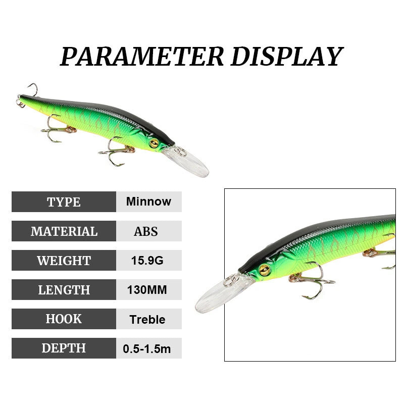 Floating Minnow Crankbait 13.5cm 15.8g – Hard Bait for Bass & Pike
