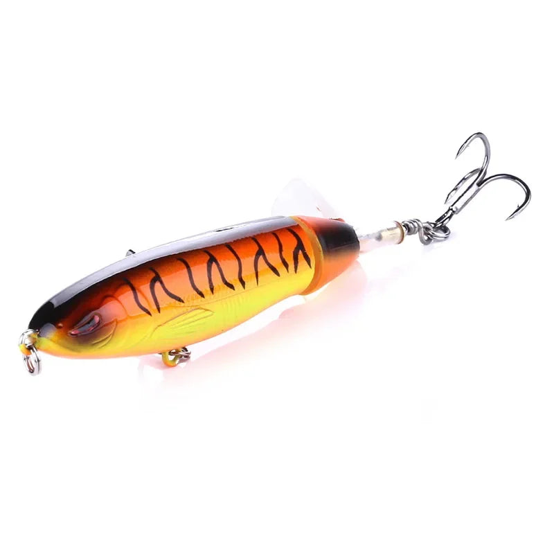 Topwater Spinner Popper Lure – 10cm/14cm Hard Bait with Rotating Tail