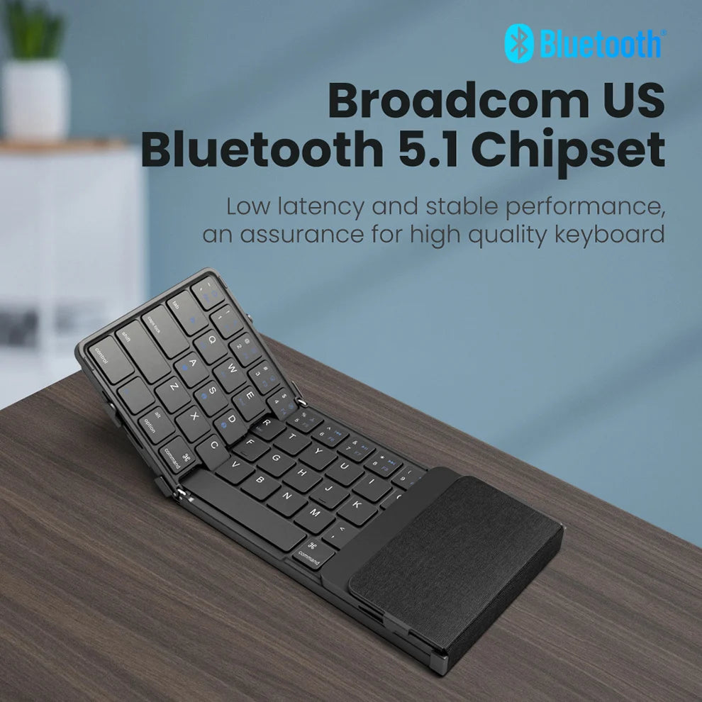 Foldable Bluetooth Keyboard with Touchpad