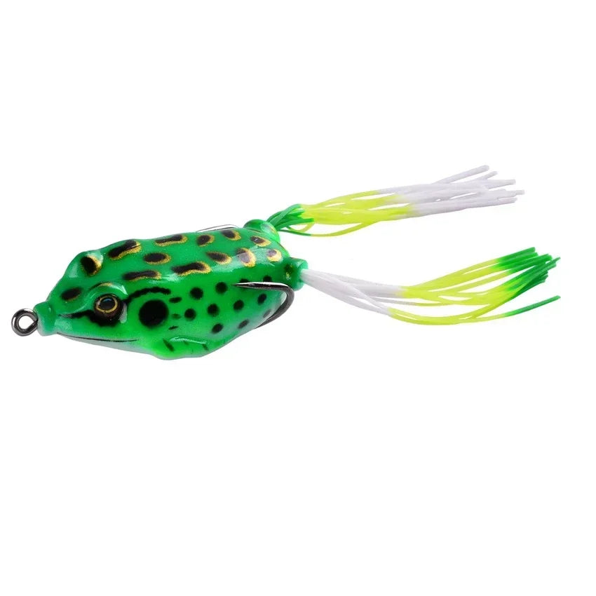 Frog Shape Soft Lure with Hooks – 6g/8g/13g/15g Topwater Bait 3D Eyes