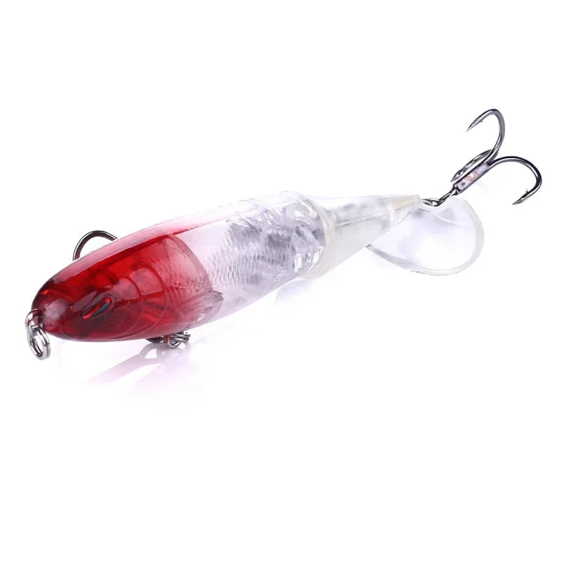 Topwater Spinner Popper Lure – 10cm/14cm Hard Bait with Rotating Tail