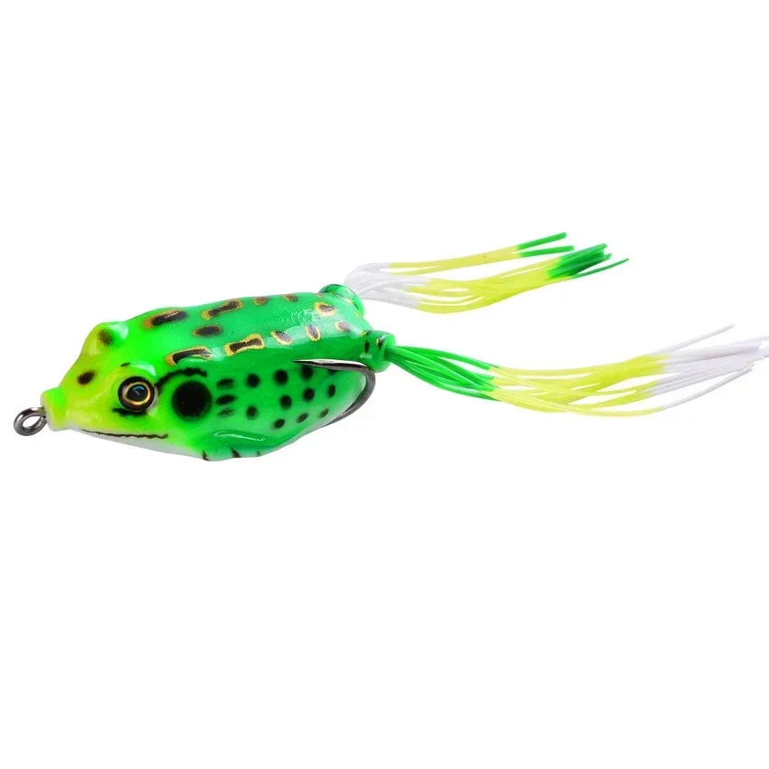 Frog Shape Soft Lure with Hooks – 6g/8g/13g/15g Topwater Bait 3D Eyes