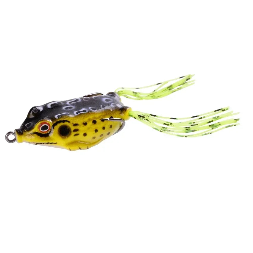 Frog Shape Soft Lure with Hooks – 6g/8g/13g/15g Topwater Bait 3D Eyes