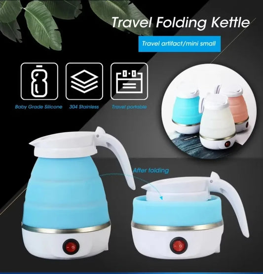 600ml Foldable Silicone Travel Kettle – Portable & Leakproof
