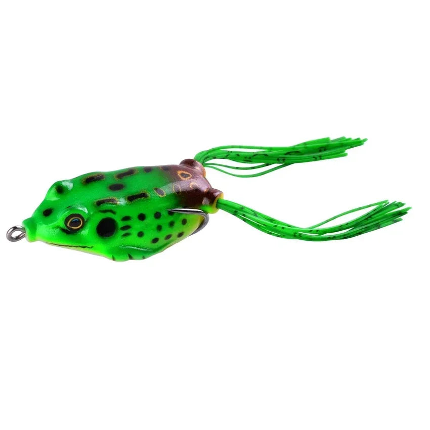 Frog Shape Soft Lure with Hooks – 6g/8g/13g/15g Topwater Bait 3D Eyes