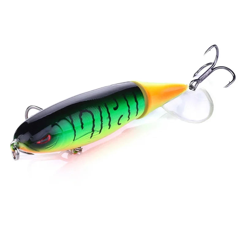 Topwater Spinner Popper Lure – 10cm/14cm Hard Bait with Rotating Tail