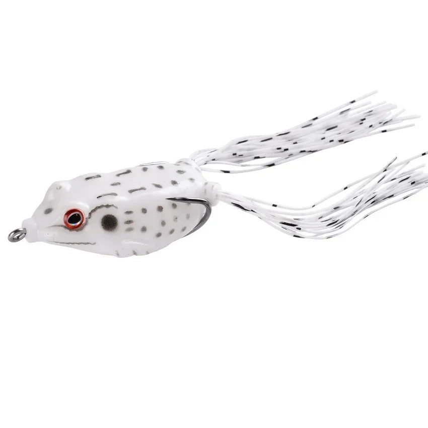 Frog Shape Soft Lure with Hooks – 6g/8g/13g/15g Topwater Bait 3D Eyes