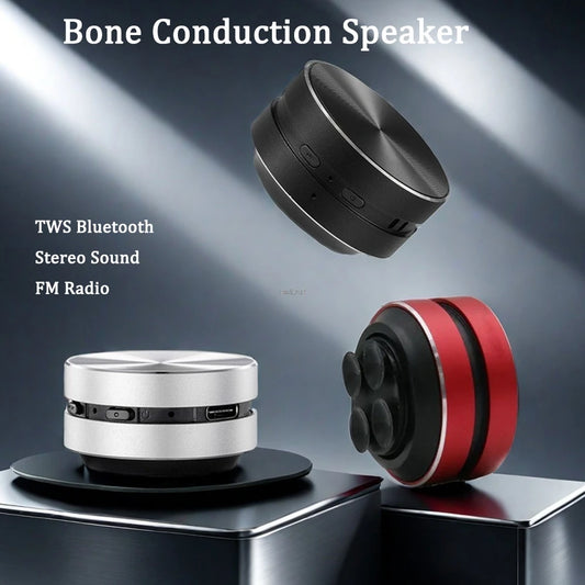 Mini Bone Conduction TWS Bluetooth Speaker – Stereo & FM Radio