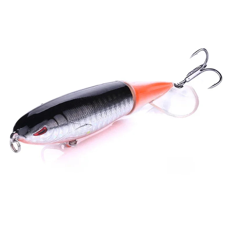 Topwater Spinner Popper Lure – 10cm/14cm Hard Bait with Rotating Tail