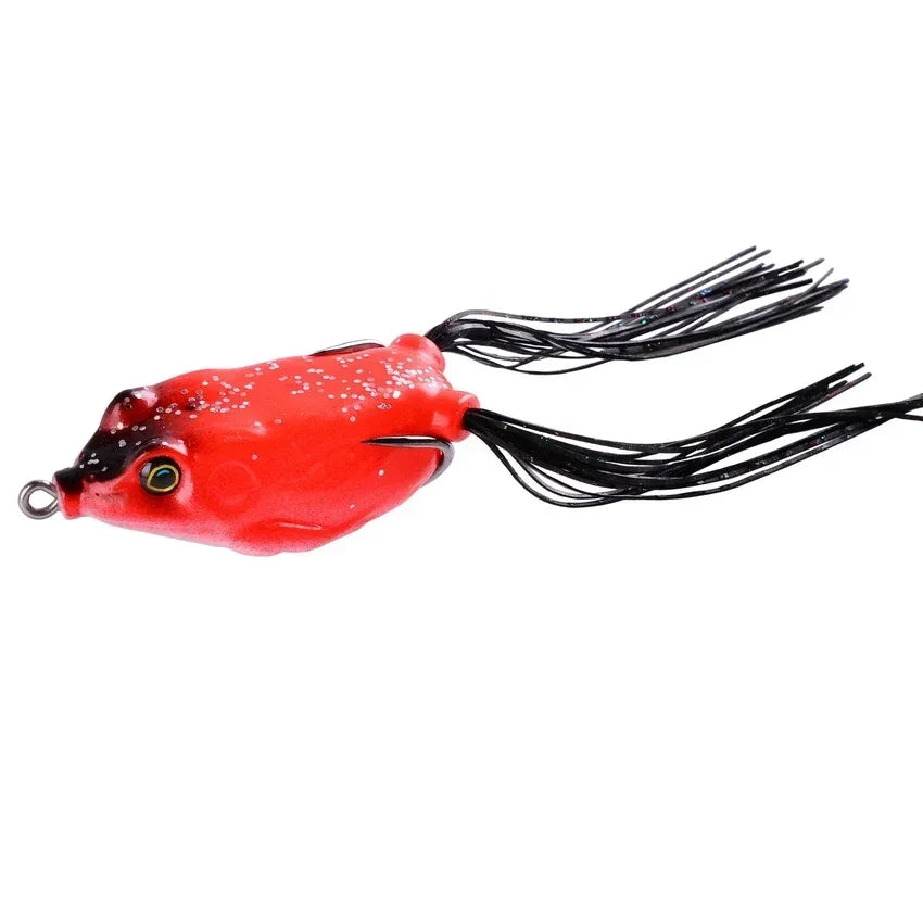Frog Shape Soft Lure with Hooks – 6g/8g/13g/15g Topwater Bait 3D Eyes