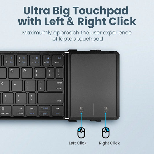 Foldable Bluetooth Keyboard with Touchpad