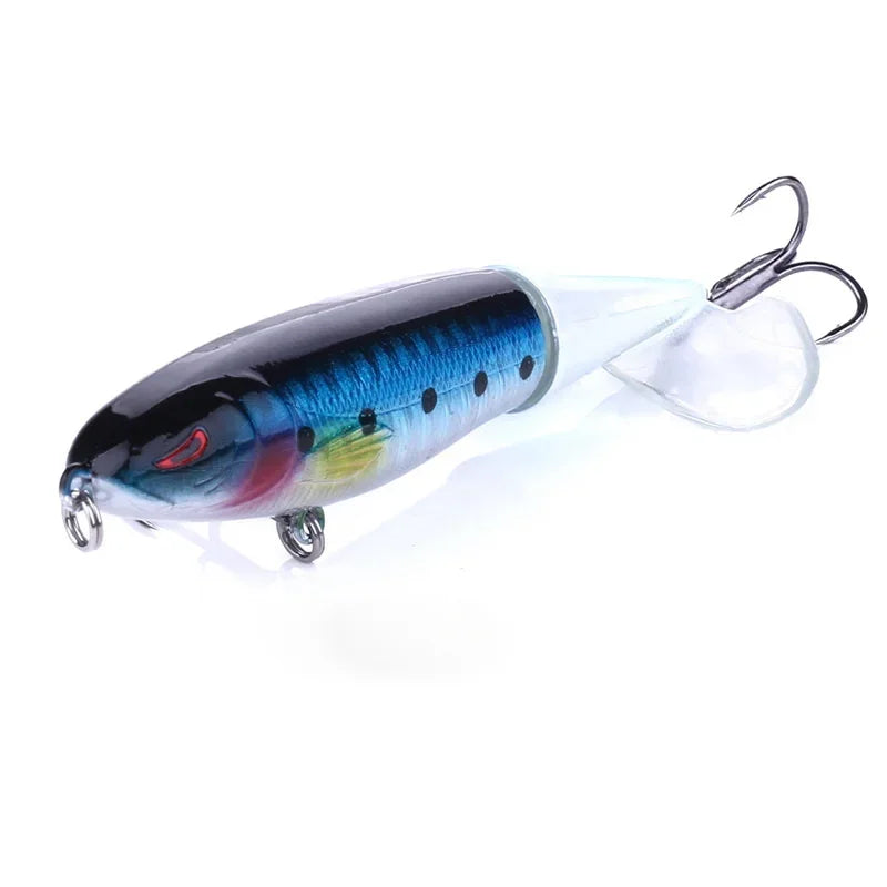 Topwater Spinner Popper Lure – 10cm/14cm Hard Bait with Rotating Tail