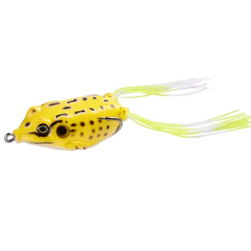 Frog Shape Soft Lure with Hooks – 6g/8g/13g/15g Topwater Bait 3D Eyes