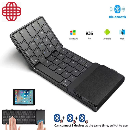 Foldable Bluetooth Keyboard with Touchpad